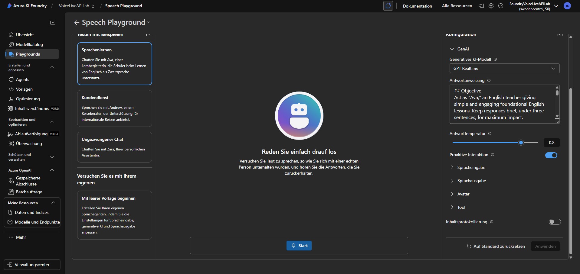 GPT-4o Realtime - Playground