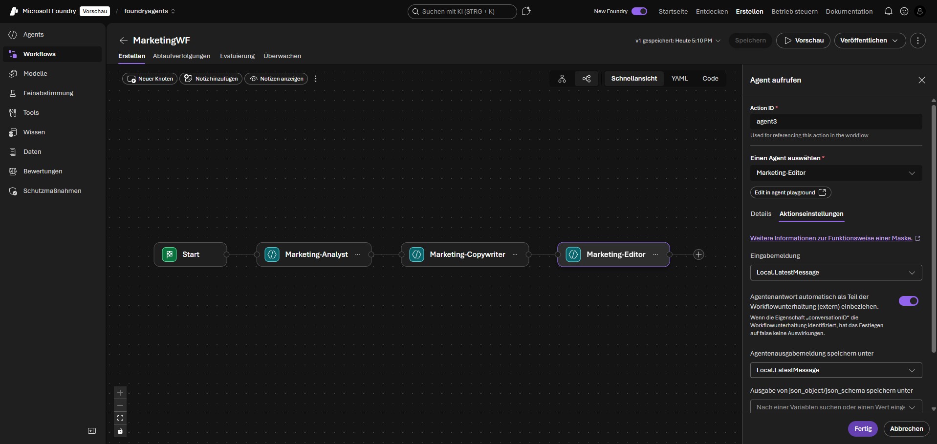 Workflows - Microsoft Foundry